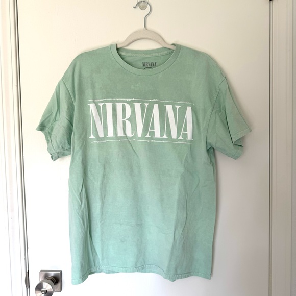 EUC Nirvana Mint Green T-Shirt - Picture 1 of 3